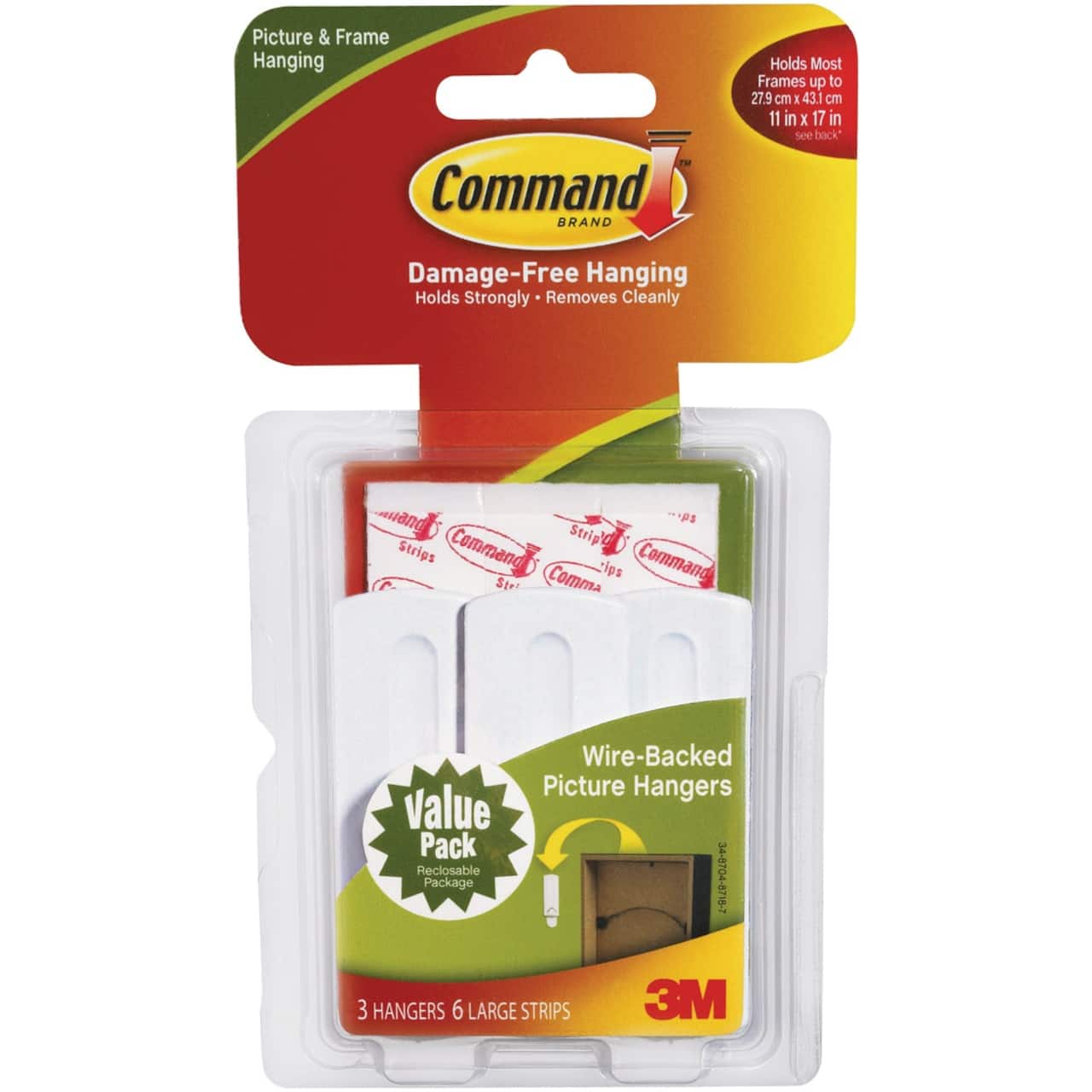 3M Command™ Large Wire-Backed Picture Hangers Value Pack